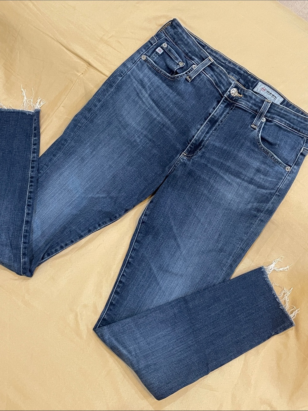 AG Adriano Goldschmied Washed Dark Blue Skinny Jeans Sz 30R